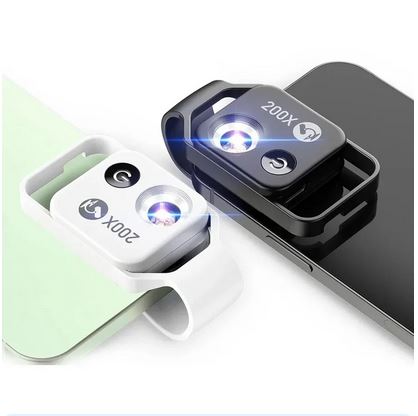 200X Pocket Microscope Lens for Phones عدسة مجهر جیب للهواتف X200