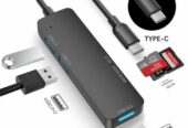 Type C Hub 5 IN 1 Multi Splitter Adapter محول موزع متعدد 5 في 1