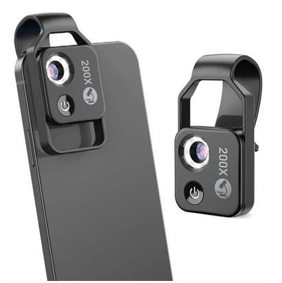 200X Pocket Microscope Lens for Phones عدسة مجهر جیب للهواتف X200