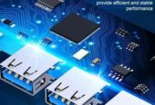 Type C Hub 5 IN 1 Multi Splitter Adapter محول موزع متعدد 5 في 1