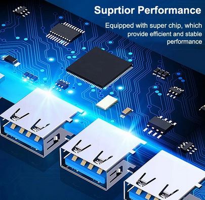 Type C Hub 5 IN 1 Multi Splitter Adapter محول موزع متعدد 5 في 1