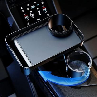 Multifunctional Car Cup Holder With Tray حامل أكواب متعدد الوظائف للسيارة مع صينية4