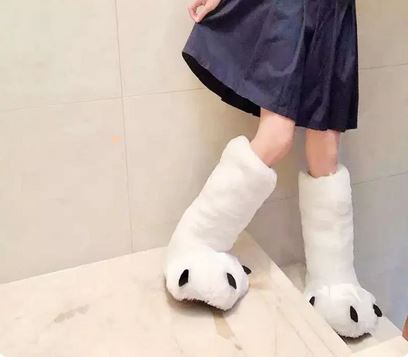 أحذية شتوية لطيفة على شكل مخلب الدب