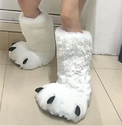 أحذية شتوية لطيفة على شكل مخلب الدب