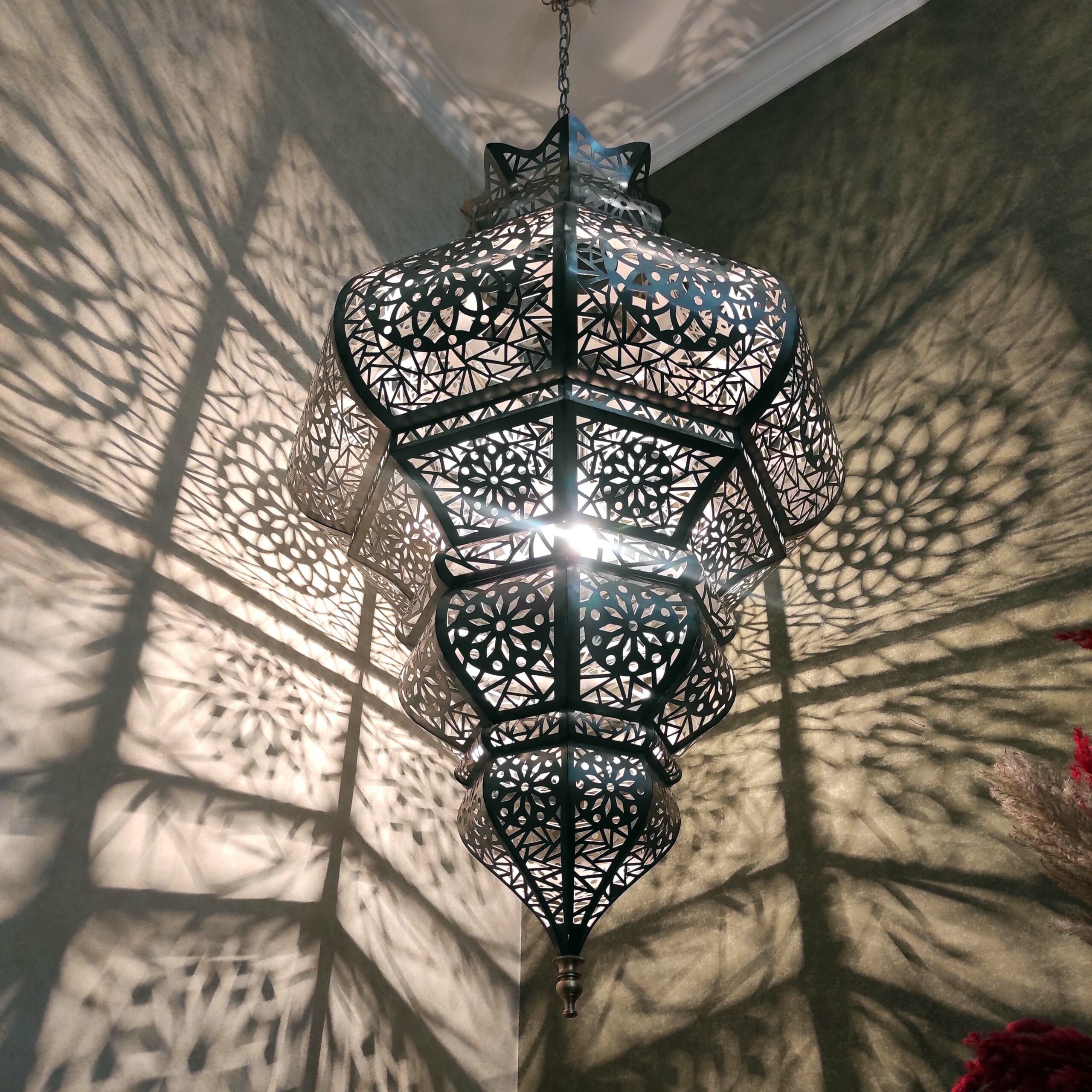 Handmade octagonal chandelier in Moroccan style – “Fouad”