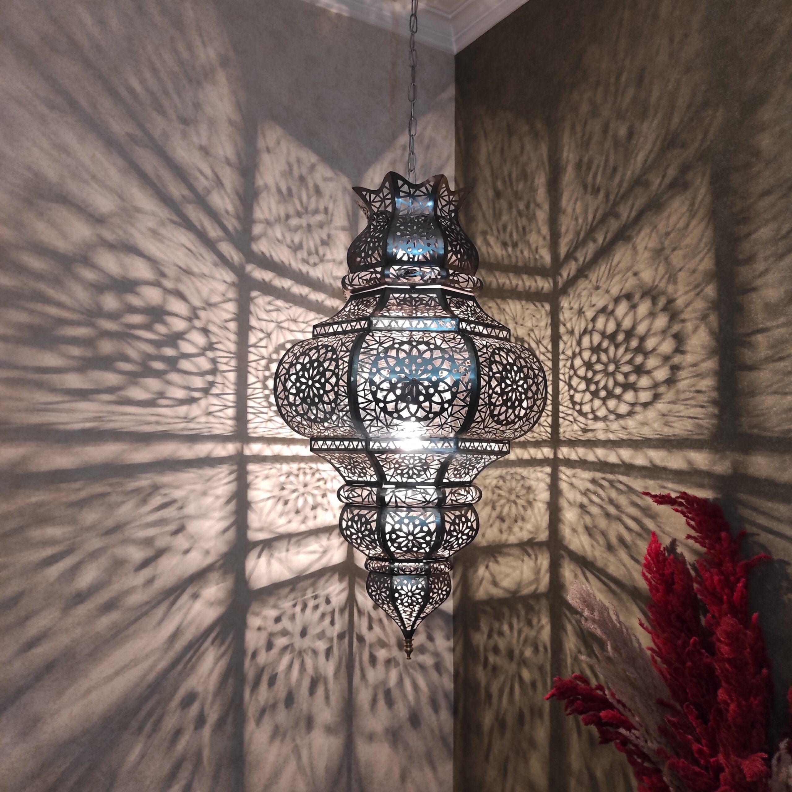 Handmade octagonal chandelier in Moroccan style – “Fouad”