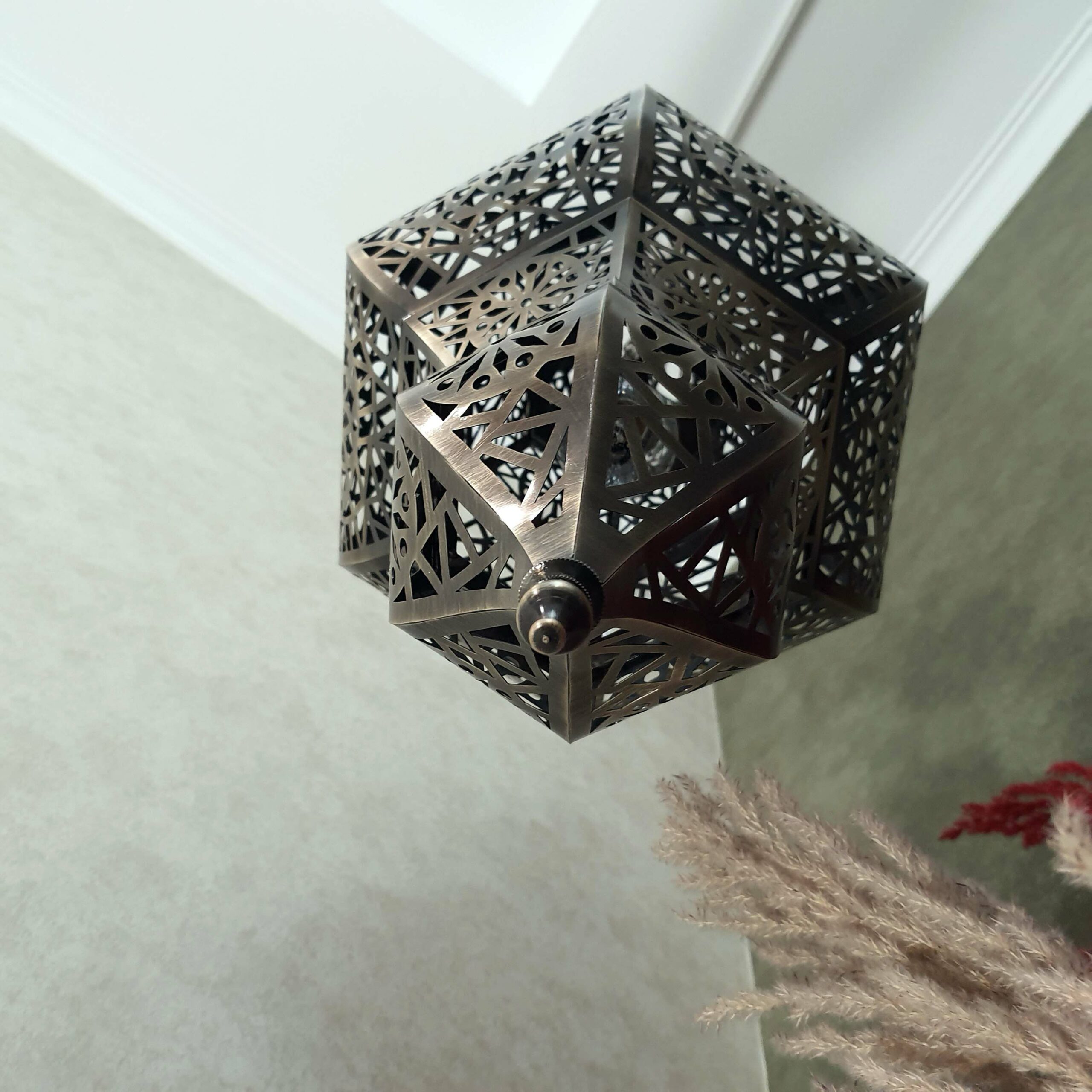 Handcrafted Moroccan-Style Hexagonal Chandelier – “Farid”