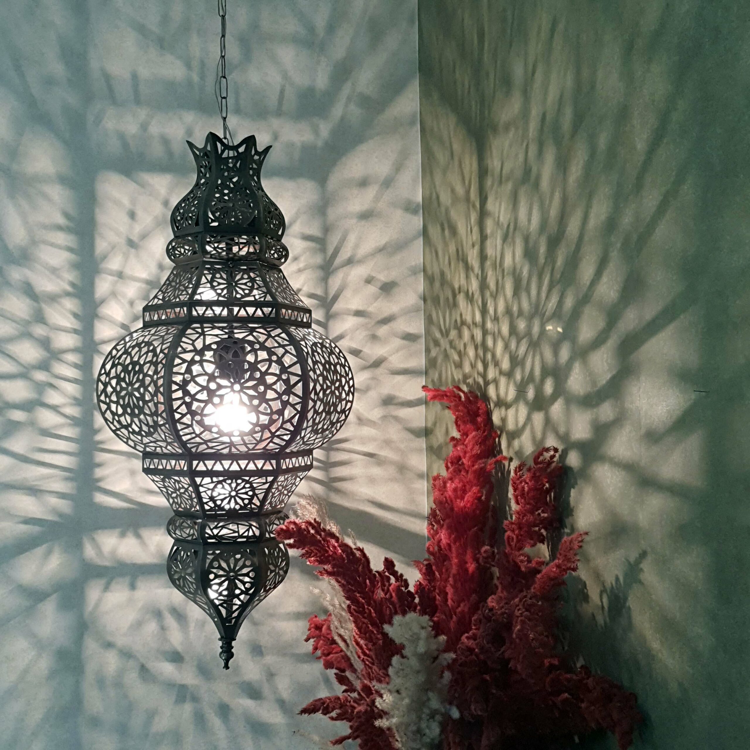 Handcrafted Moroccan-Style Hexagonal Chandelier – “Farid”