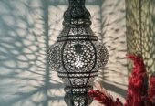 Handcrafted Moroccan-Style Hexagonal Chandelier – “Farid”