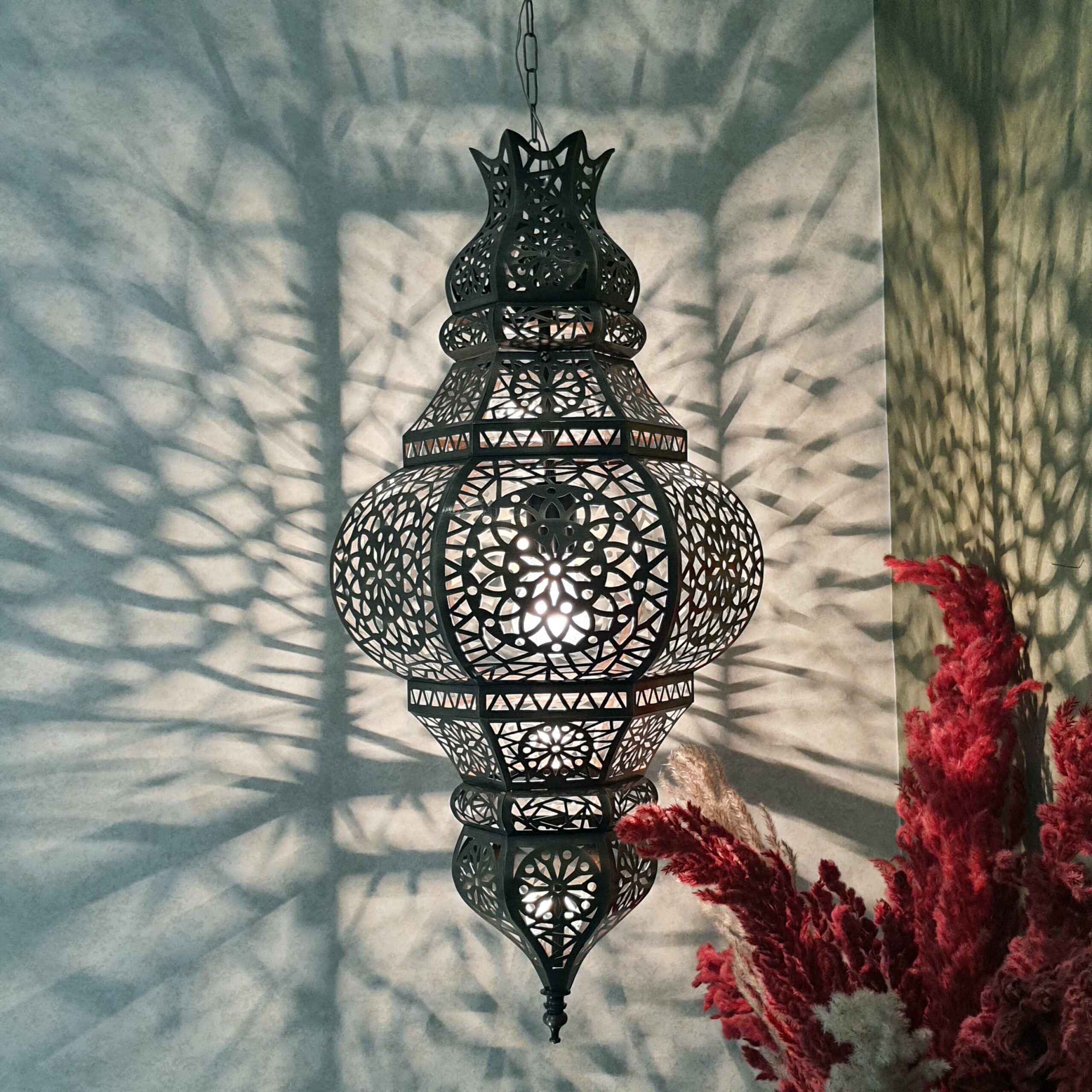 Handcrafted Moroccan-Style Hexagonal Chandelier – “Farid”