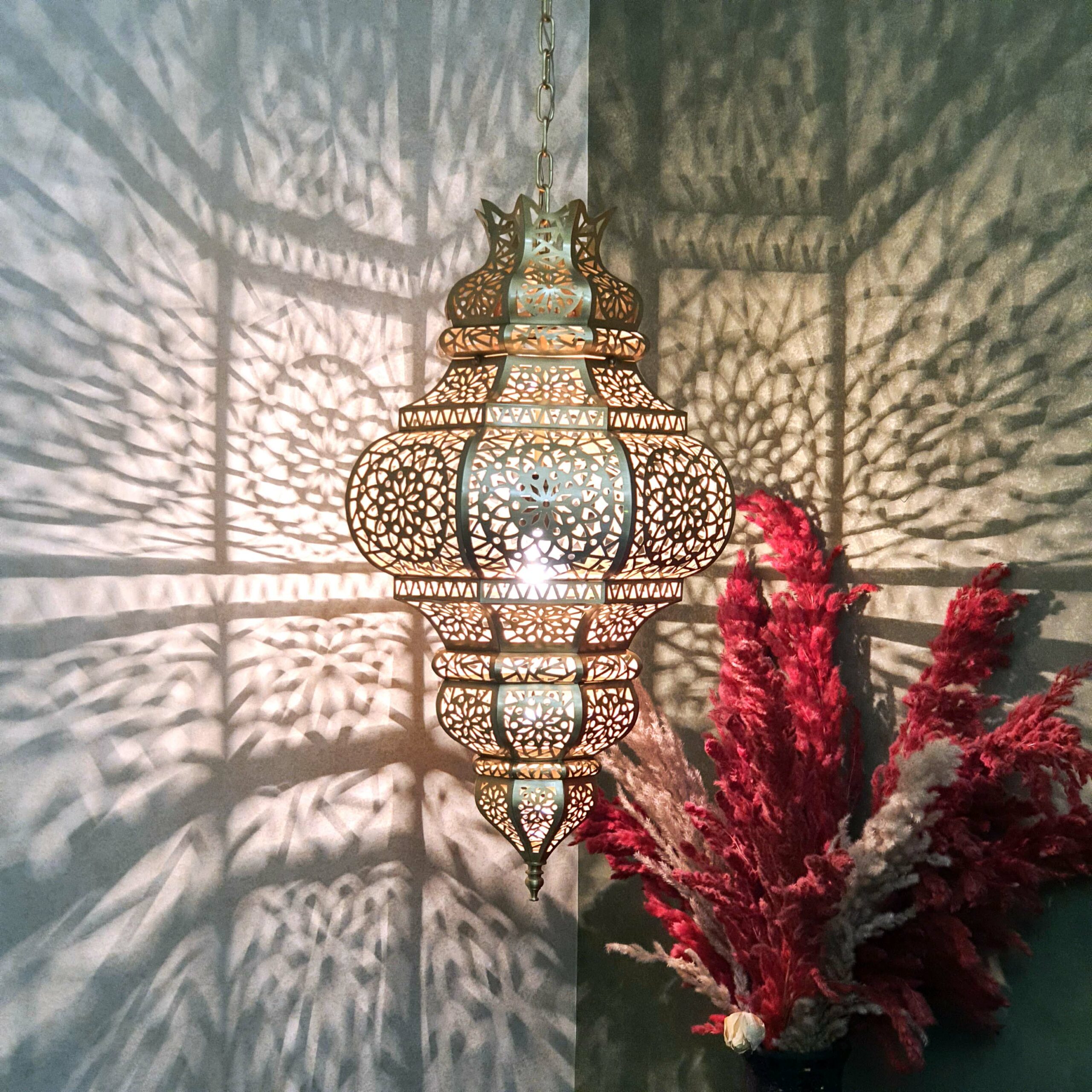 Handmade octagonal chandelier in Moroccan style – “Fouad”