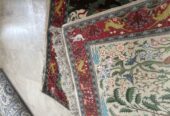 Fine Persian Qom Hunting Scene Rug – Silk Foundation, Silk Highlights