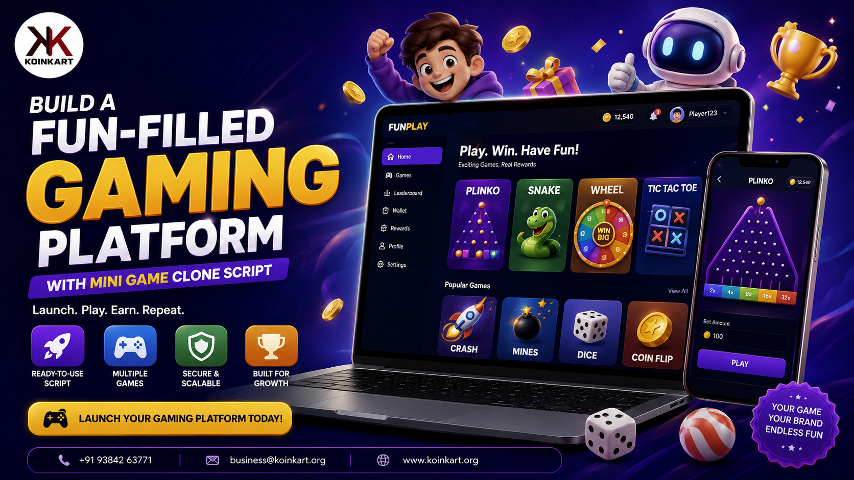 Build a Fun-Filled Gaming Platform with a Mini Game Clone Script